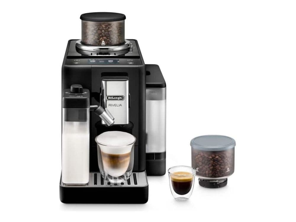 De'Longhi Rivelia EXAM440.55.B - Automatisk kaffemaskin med melkeskummer - 19 bar - onykssvart