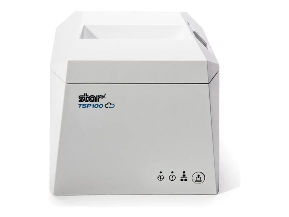 Star TSP100 Series TSP143IV X4 - Kvitteringsskriver - direktetermisk - Rull (8 cm) - 203 dpi - inntil 250 mm/sek - LAN, USB-C, USB, Bluetooth, Wi-Fi - kutter - hvit