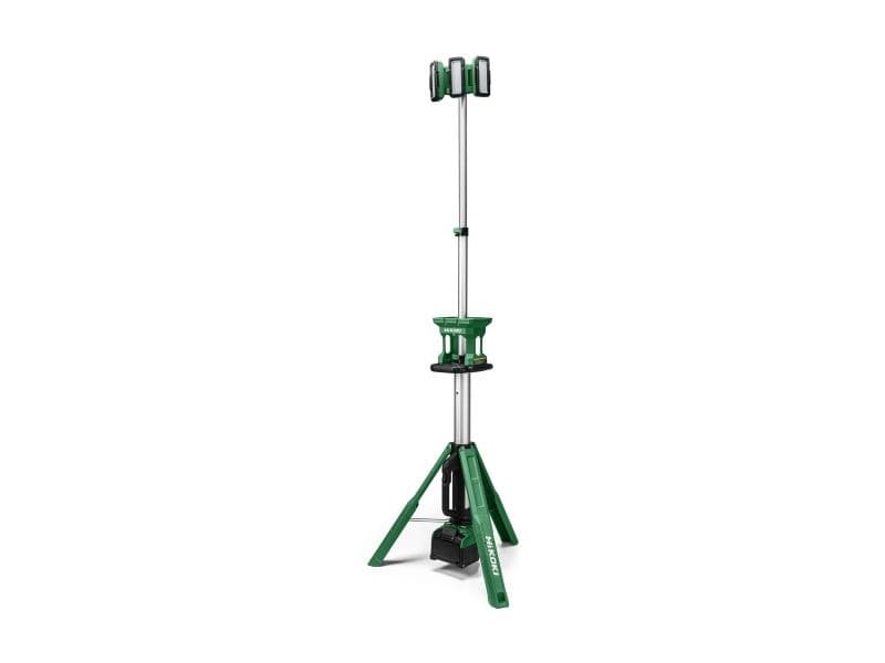 Hikoki UB18DGW4Z, LED, 3 ampuller, IP55, 8000 mAh, Sort, Grønn, Rustfritt stål, Frittstående arbeidslys