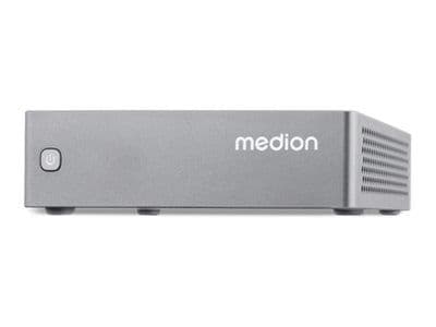 Medion E22004 - Mini-PC Core i3 i3-1315U / inntil 4.5 GHz - RAM 8 GB - SSD 512 GB - NVMe - UHD Graphics - Gigabit Ethernet, Bluetooth 5.2, IEEE 802.11ax (Wi-Fi 6) - uten OS - monitor: ingen