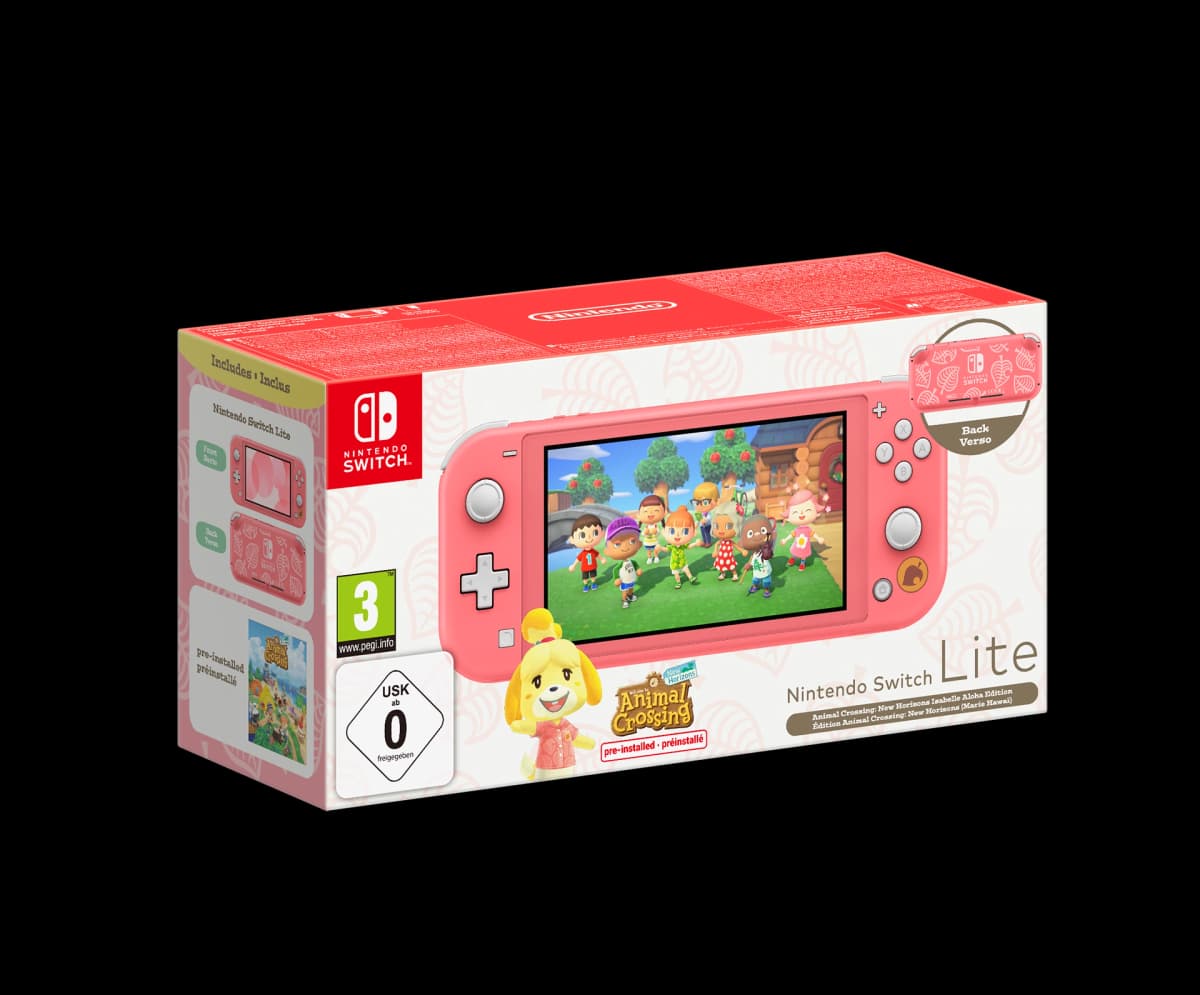 Nintendo Switch Lite Coral inkl. Animal Crossing - GamingButikken