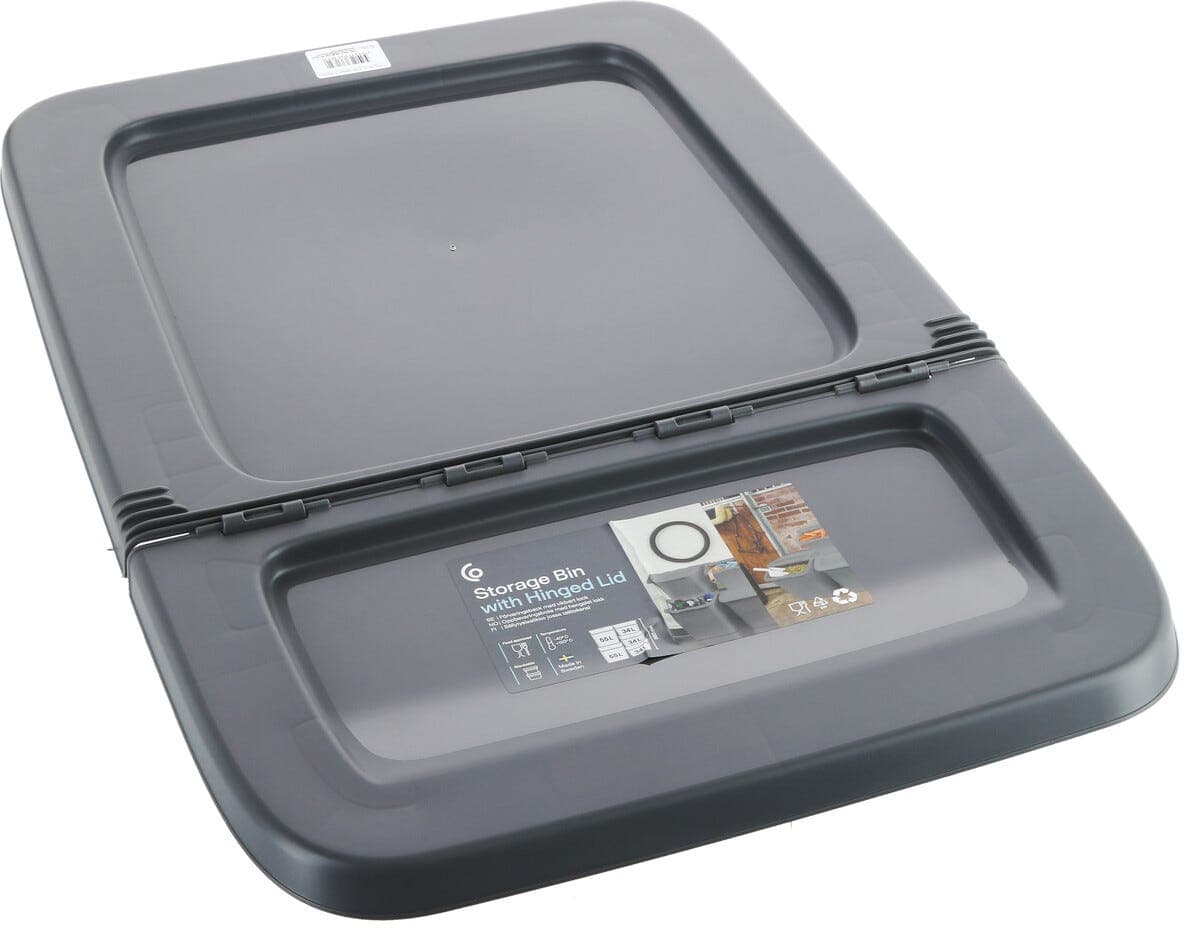 Sammenleggbart lokk til oppbevaringsboks 41-3984, 34 l/55 l, grå