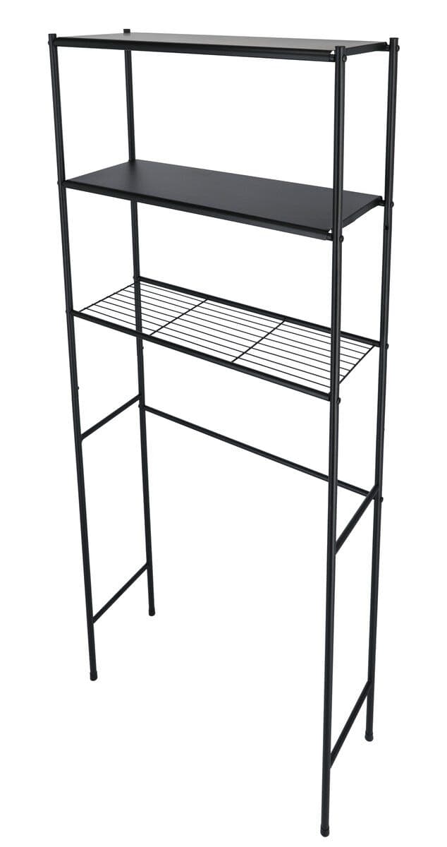 Toaletthylle svart, 65,5 x 24 x 163 cm