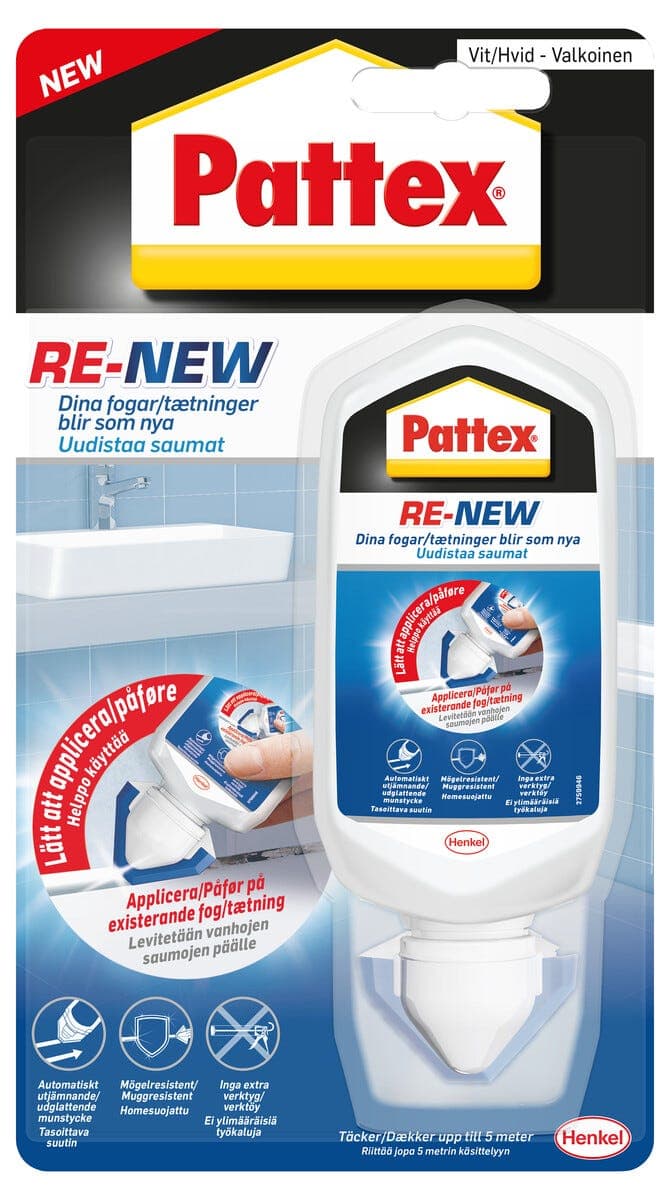 Pattex Silikon Re-new 2.0, hvit