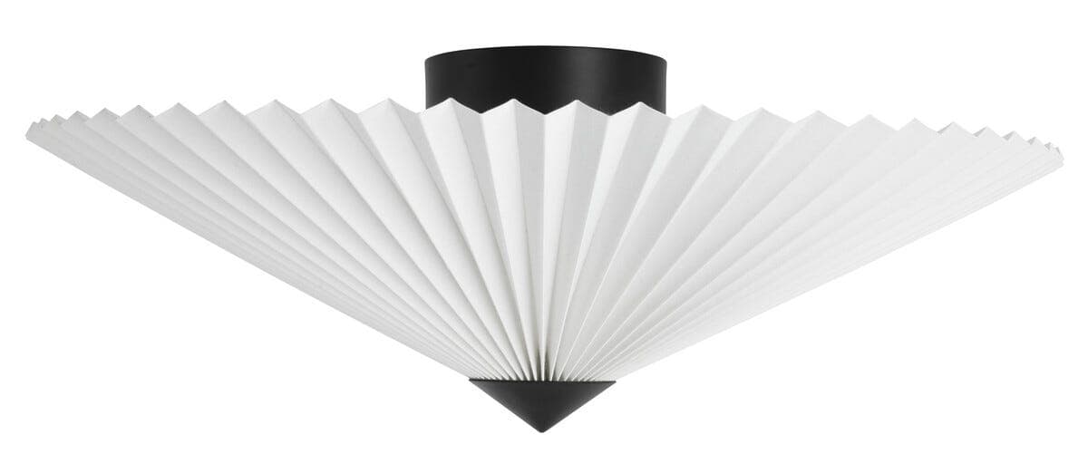 Northlight Ines plissert taklampe hvit, 50 cm