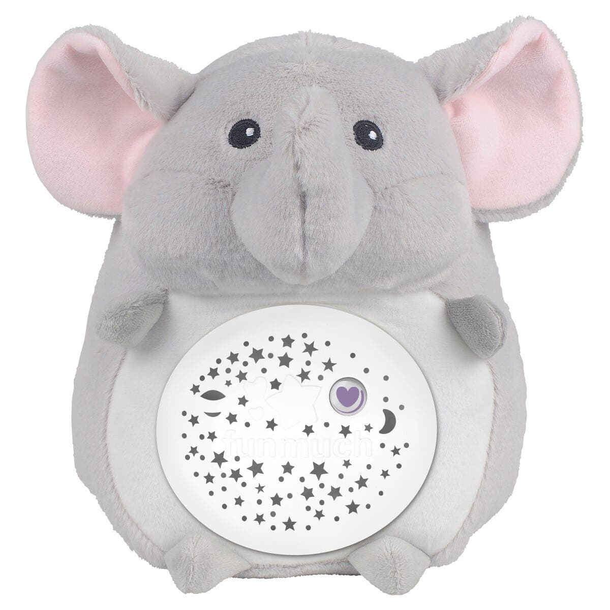 Nattlampe kosedyr med stjernehimmel og musikk