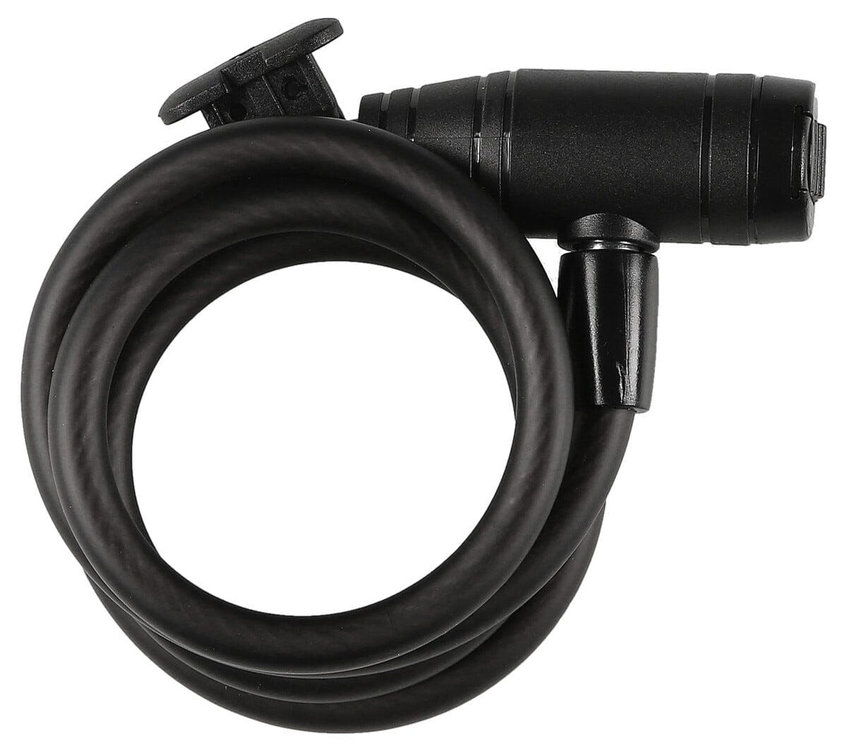 Nøkkellås for sykkel med 2 nøkler og feste, svart, 10 mm 1 m