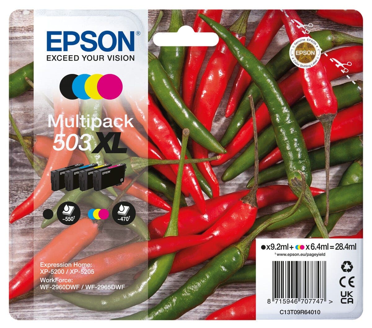 Epson 503XL Chilifrukter Multipack blekkpatronsett