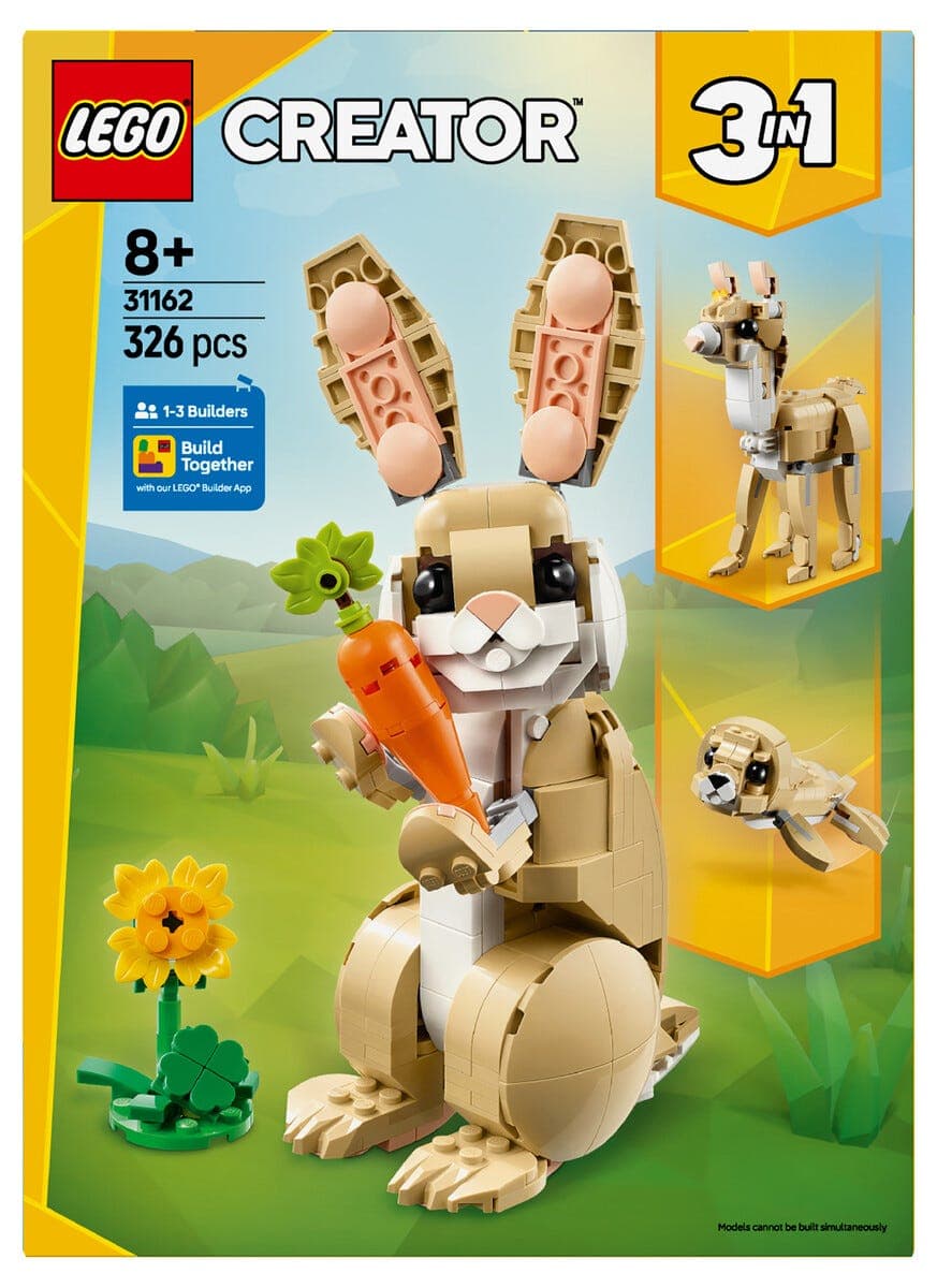 LEGO Creator 3-i-1 søt kanin 31162, fra 8 år