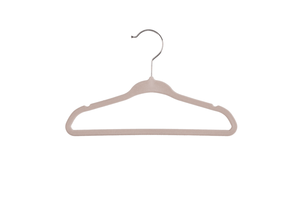 Kleshenger med flosset overflate for barneklær, 6-pakning