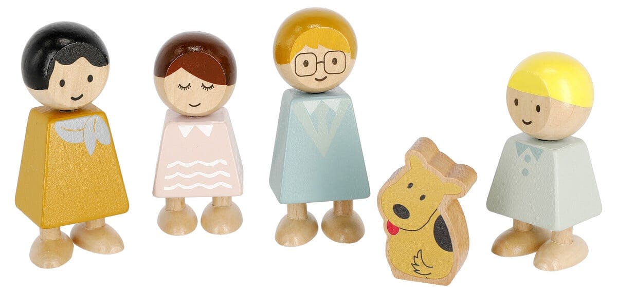 Dukker i tre til dukkehus