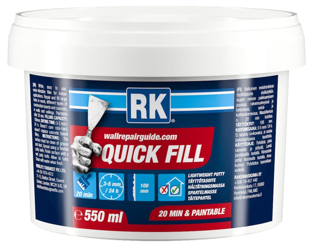 RK Quick Fill innendørs hurtigsparkel, 550 ml