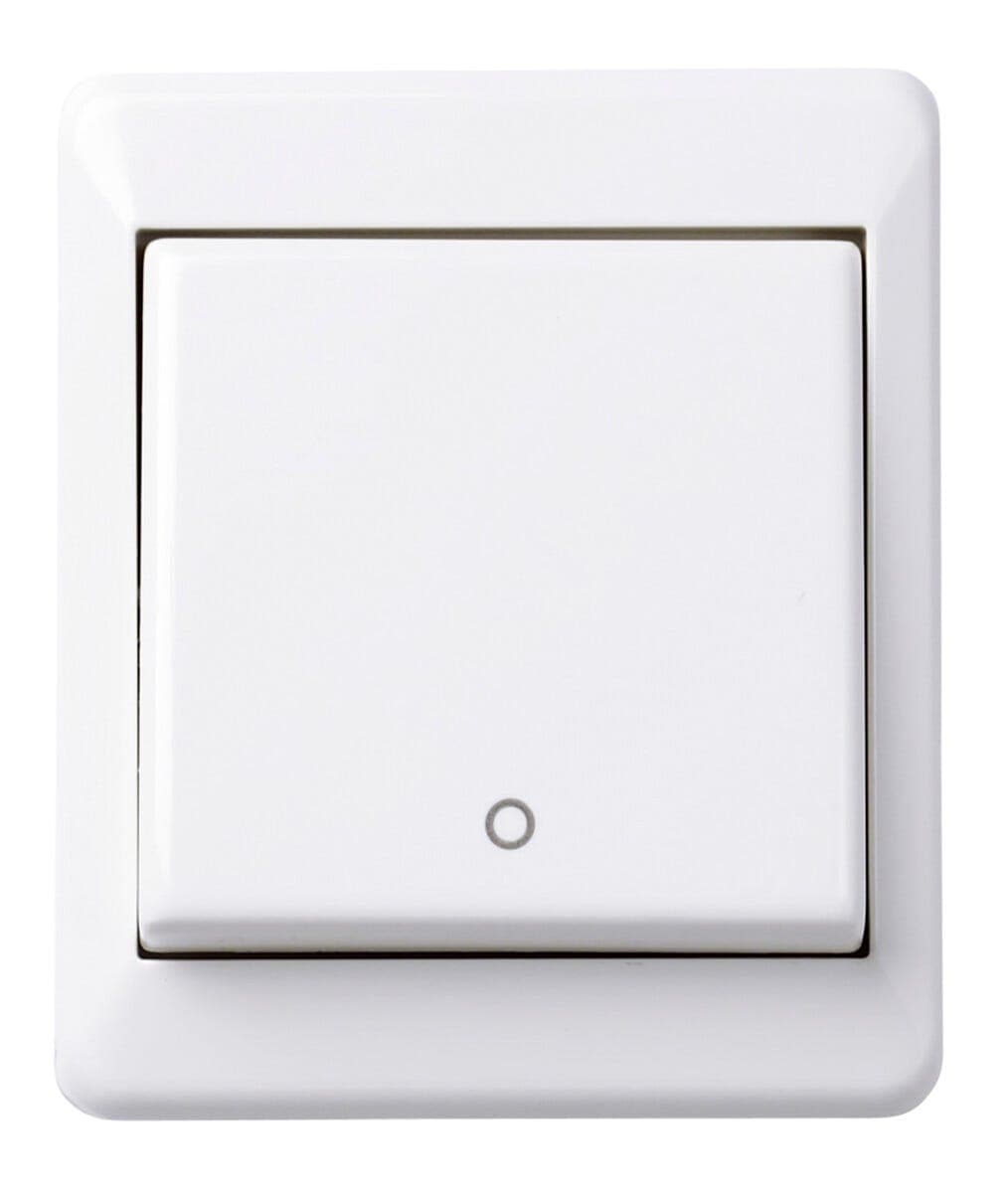 Elko RS påvegg strømbryter 2-pol, IP21, Nordic renhvit.