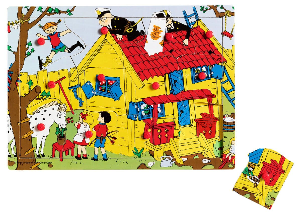 Pippi knottepuslespill tre 12 biter, fra 18 måneder