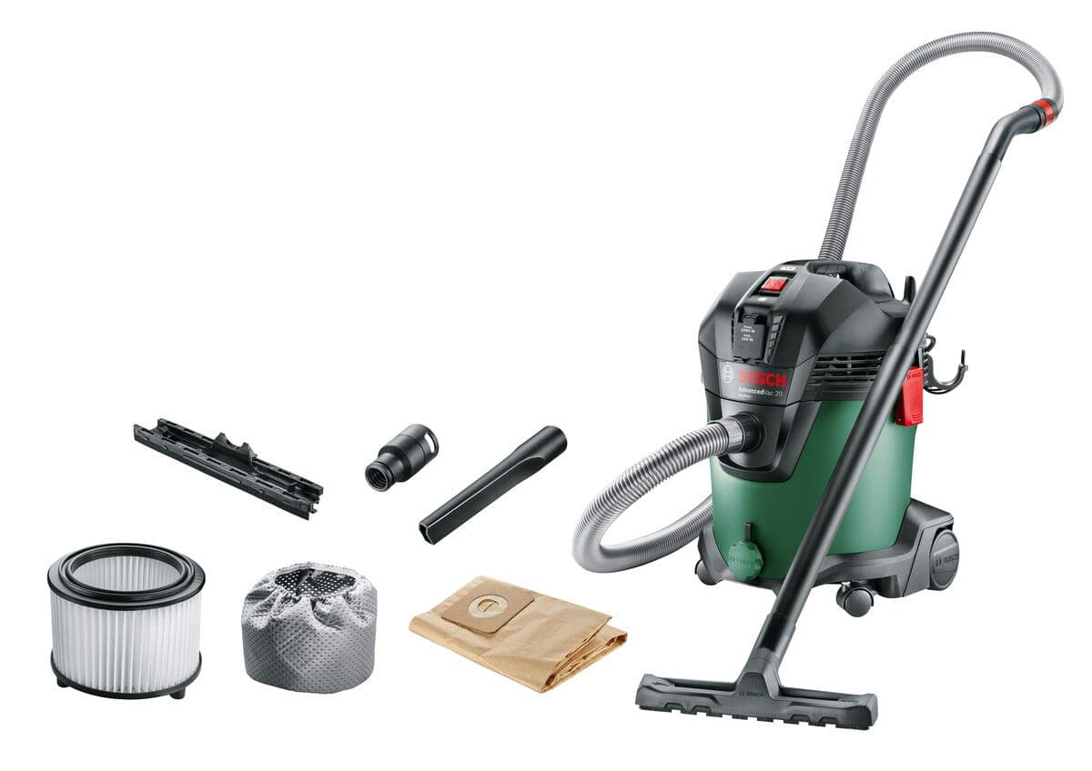 Bosch Advanced Vac 20 grovstøvsuger med tilbehør, 1200 W