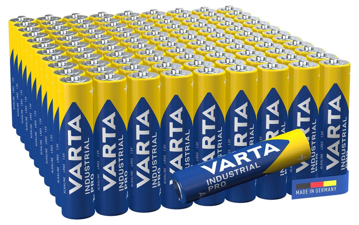 Varta Industrial Pro AAA/LR03-batterier, 100-pakning