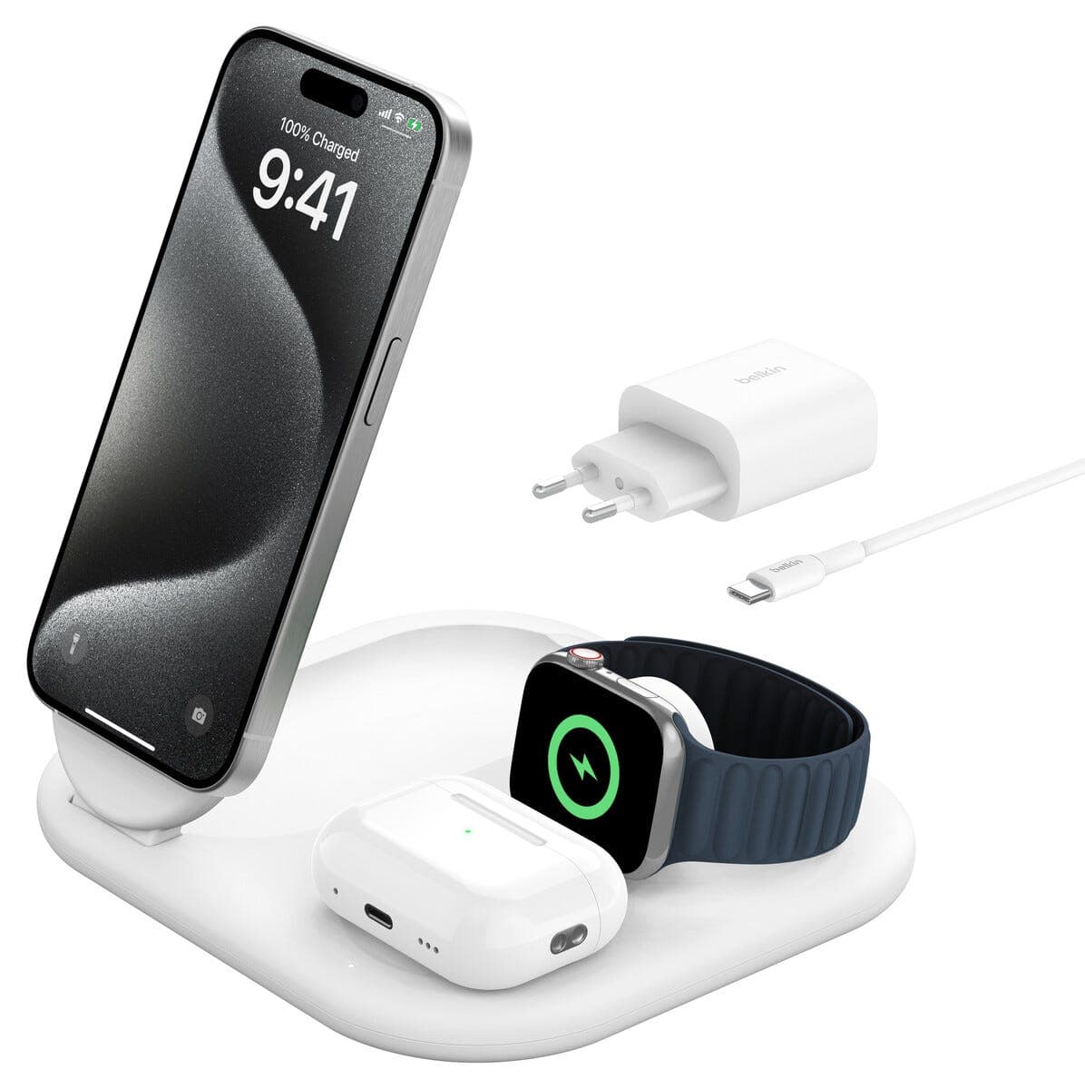 Belkin BoostCharge 3-i-1 ladestasjon, WIZ029vf