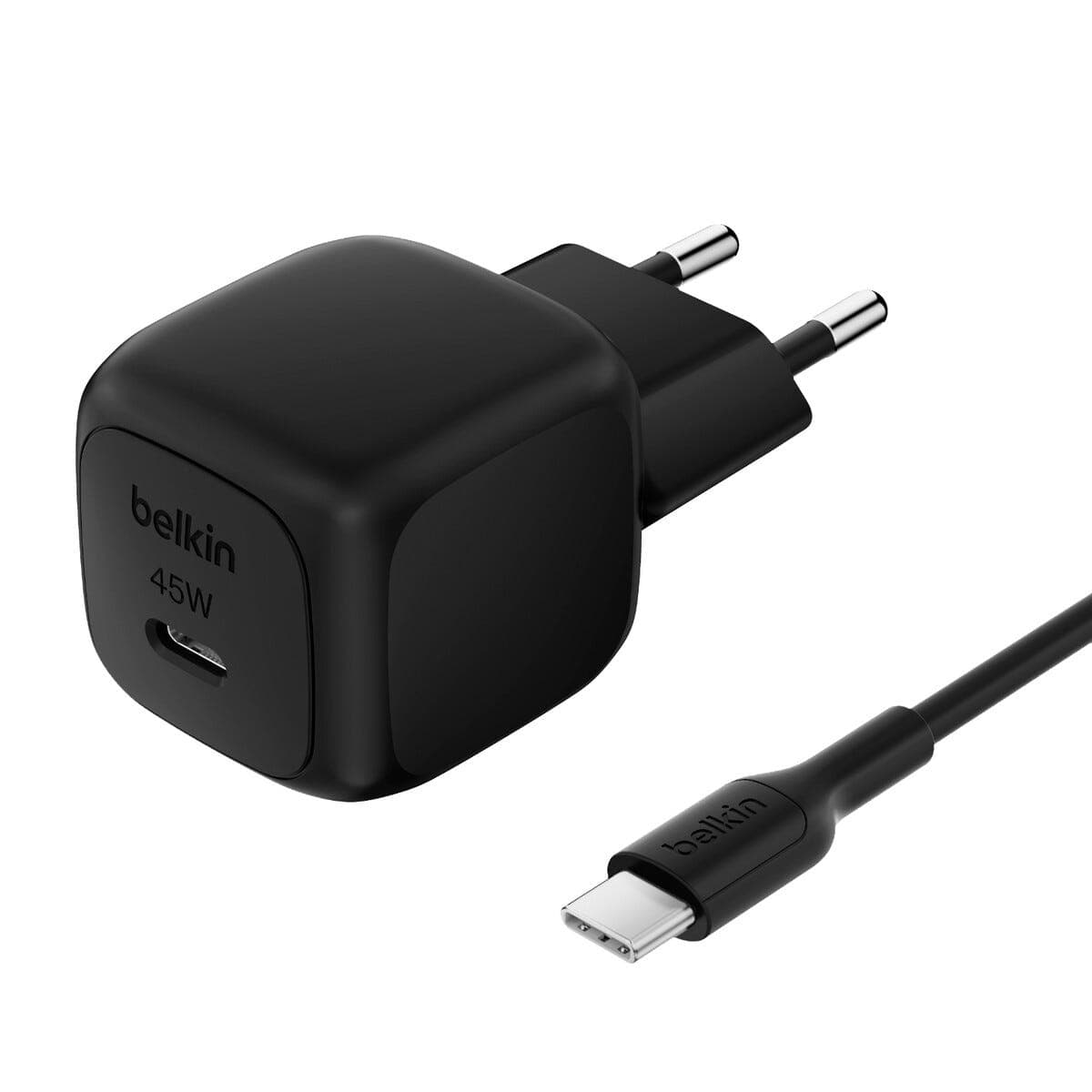 Belkin BoostCharge USB-C-lader 45 W med kabel, WCA013kq1MBK-B6