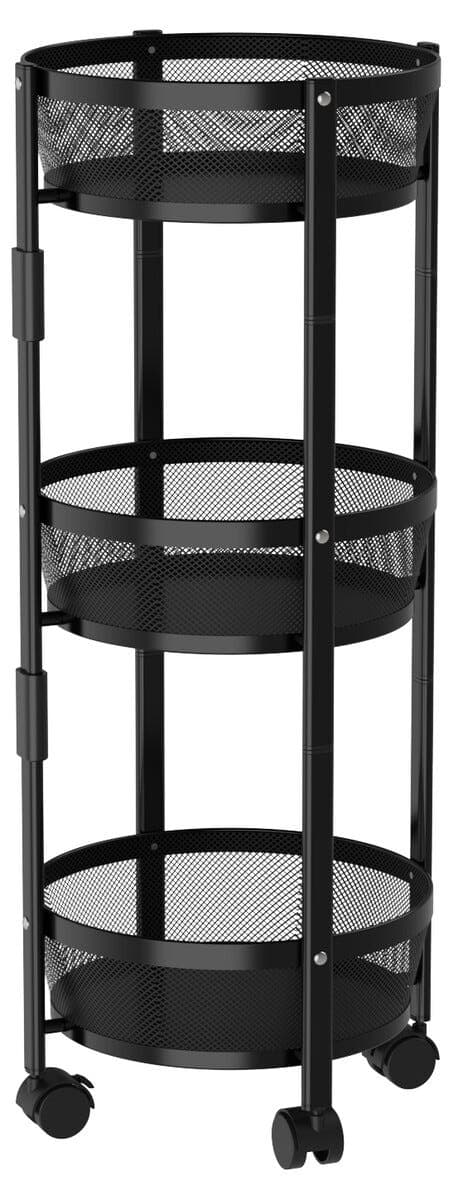 Trillevogn med skuffer til bad og kjøkken, sammenleggbar