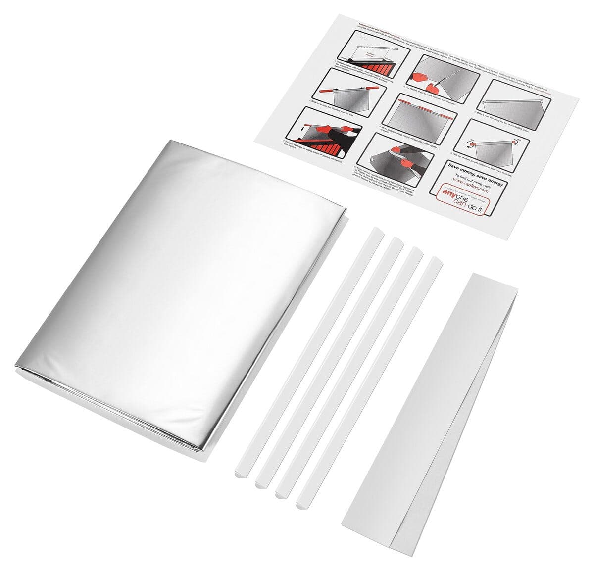 Radflek radiatorreflektor 60 x 120 cm, 2-pakning