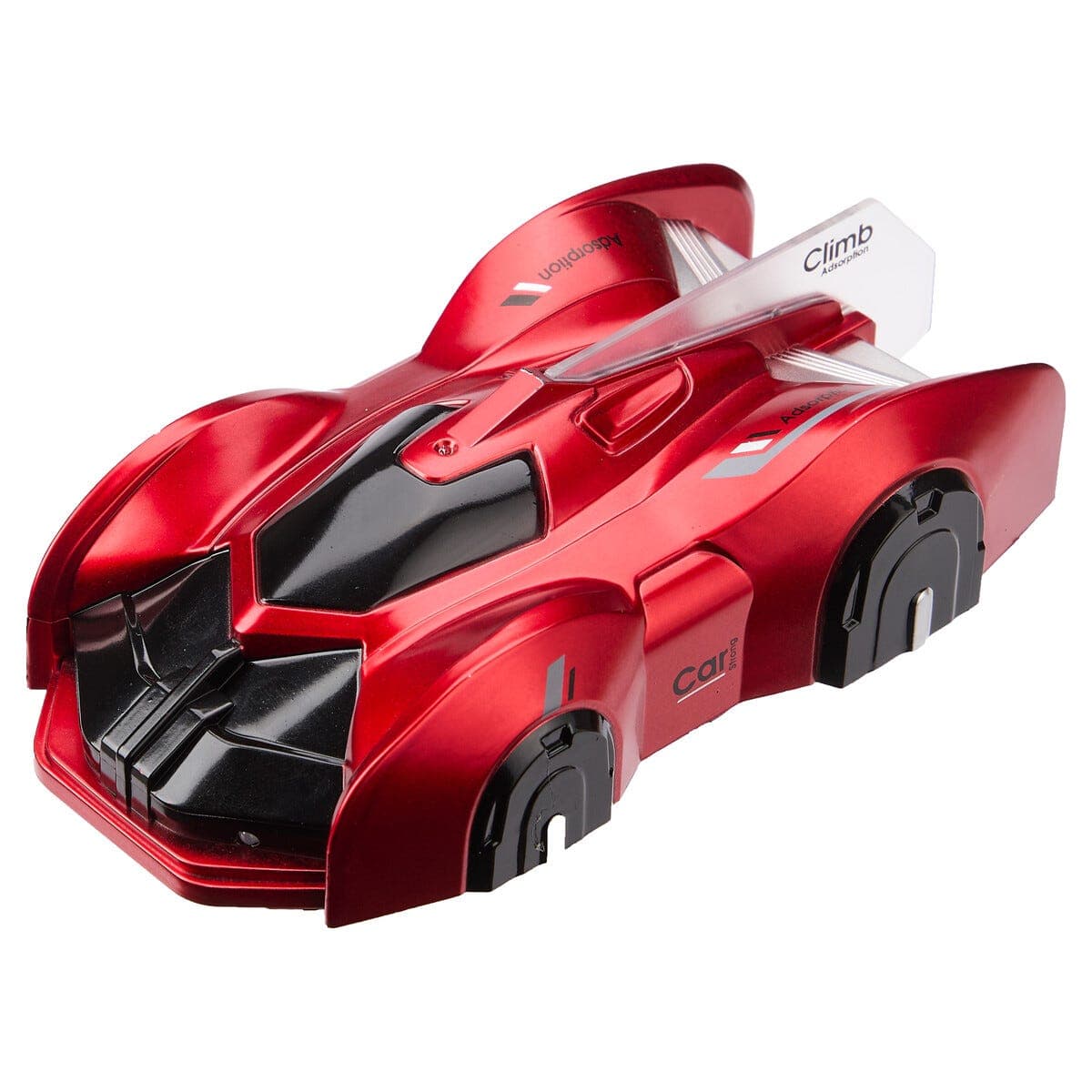 Fjernstyrt bil for vegg og tak med fjernkontroll, rød