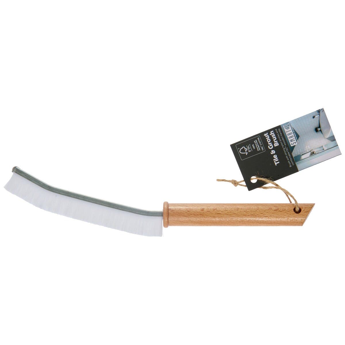 Fugebørste med skaft for flis, bad osv.