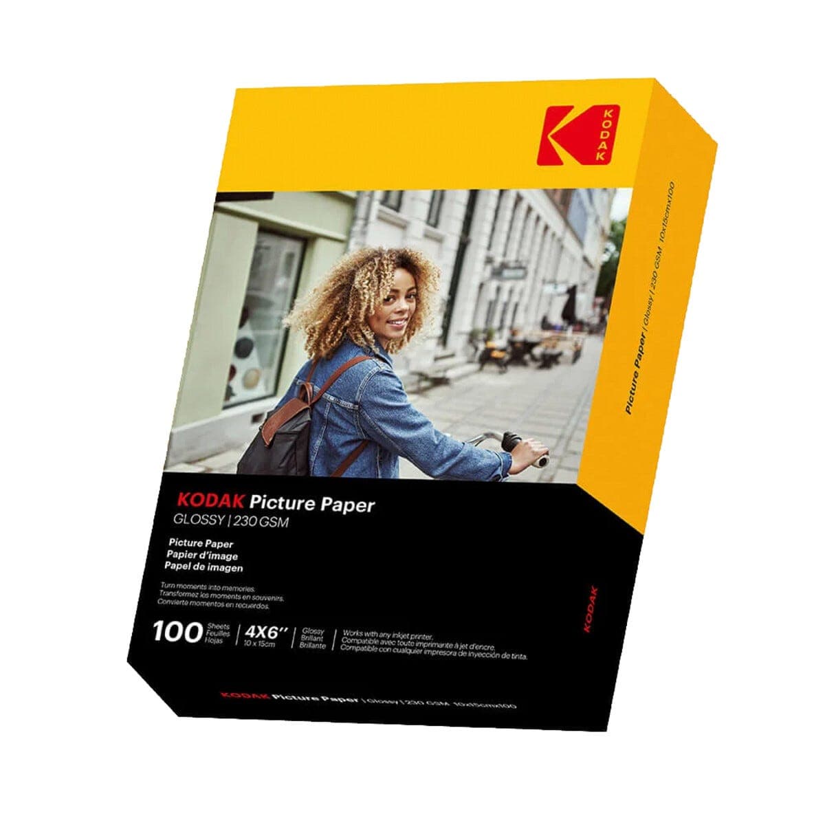 Kodak glanset fotopapir 10 × 15 cm 230 g, 100 ark