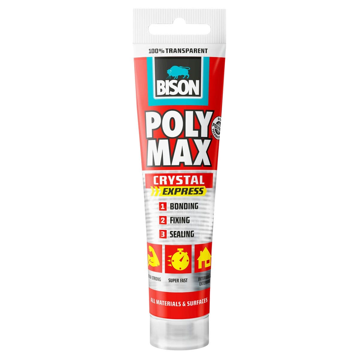 Bison Poly Max Crystal Express monteringslim utendørs, 115 g