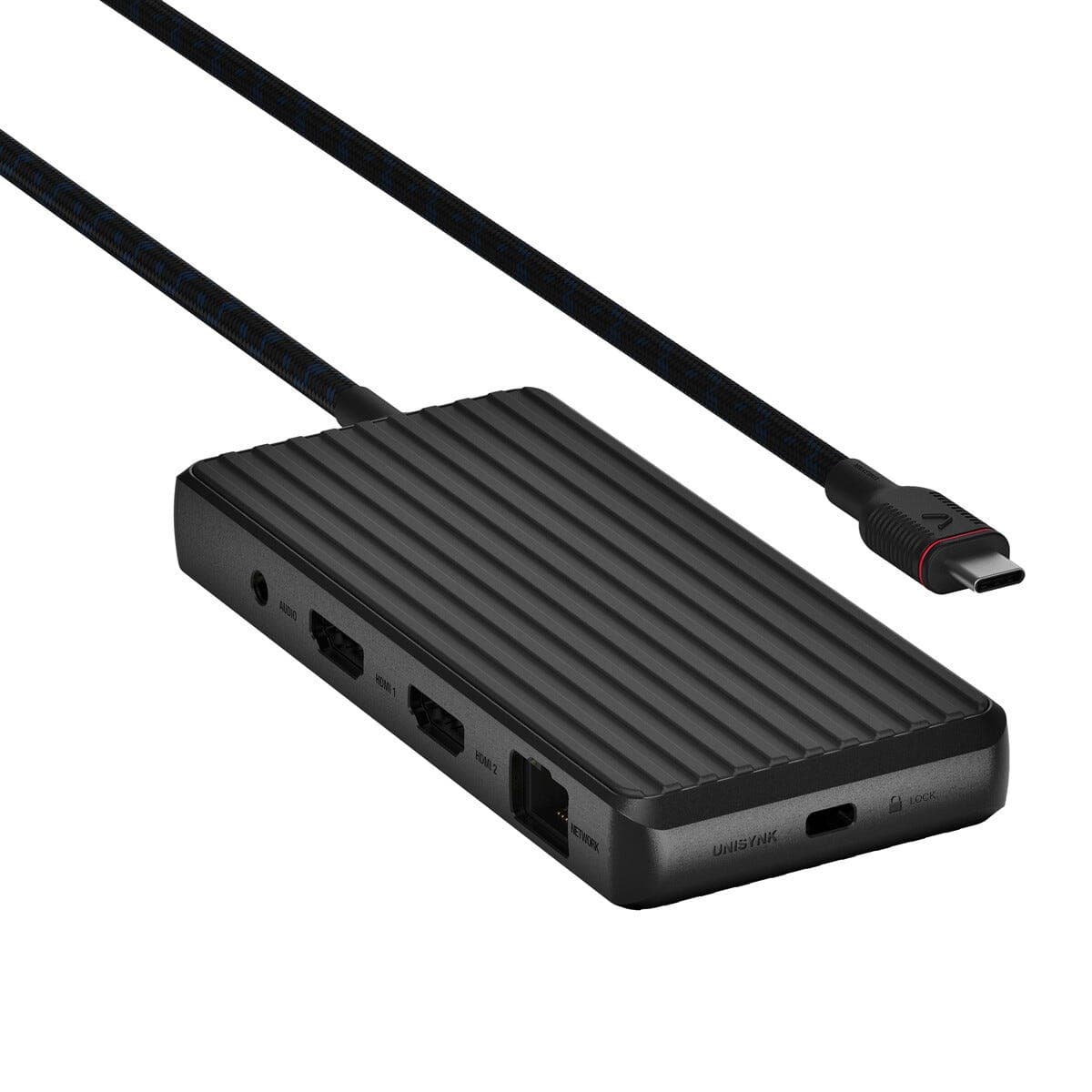 Unisynk 9-porters USB-C-hub med 2 stk. HDMI, USB-C m.m.