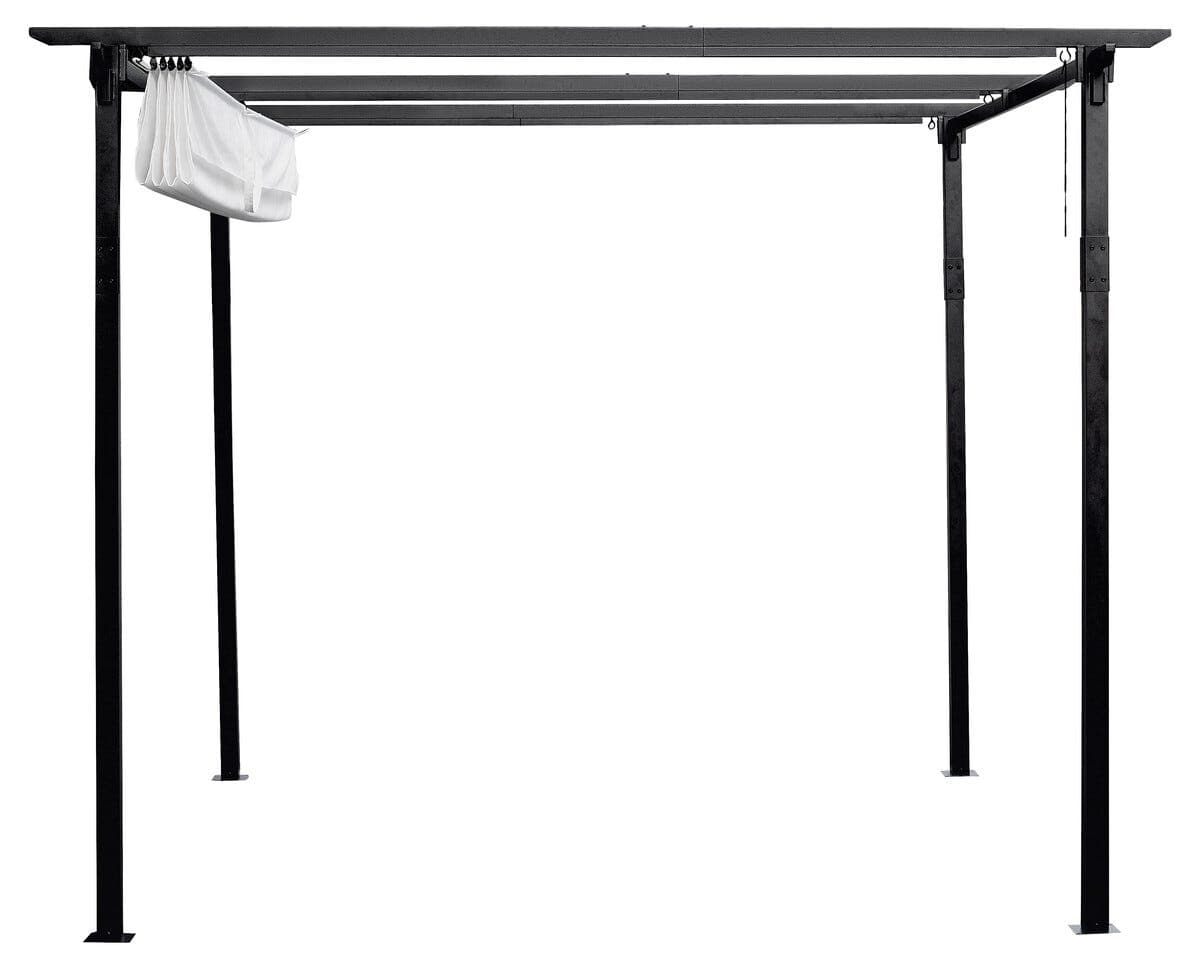 Pergola med soltak, 2,9 x 2,9 meter