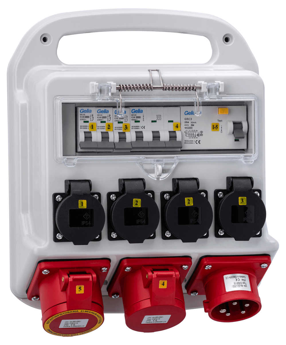Gelia sikringsskap, 16 A, IP44