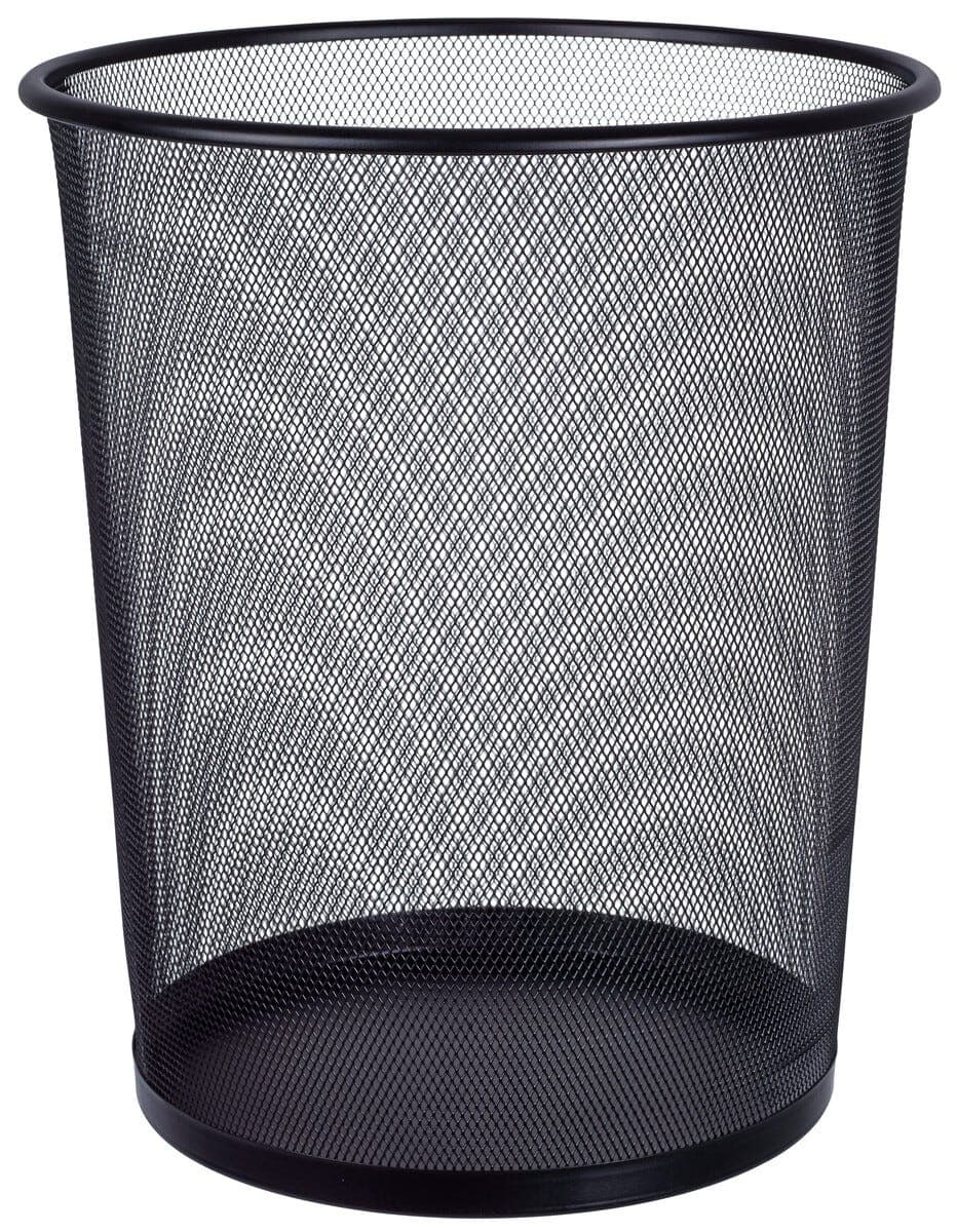 Papirkurv metall, svart