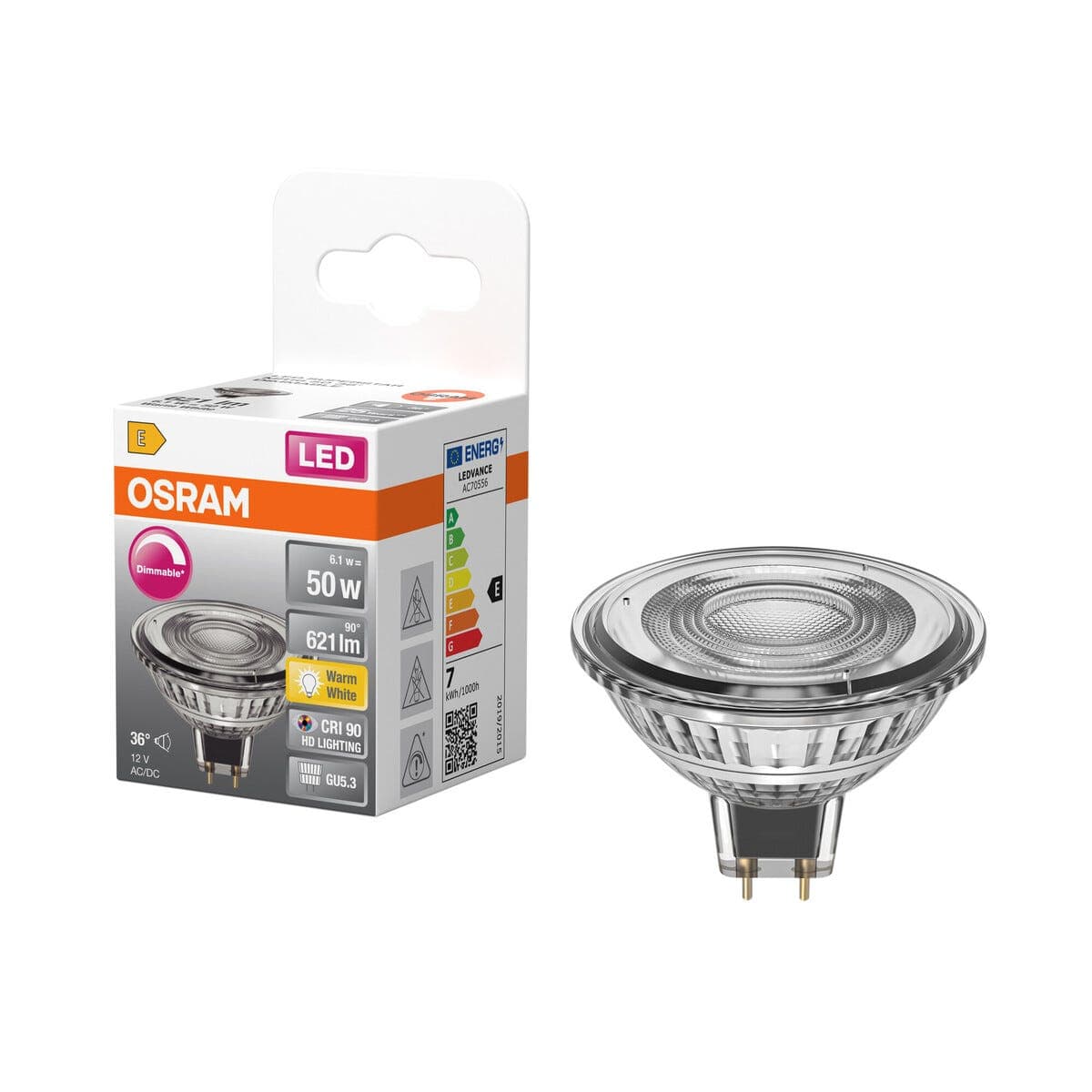 Dimbar LED-reflektorpære GU5.3 6,1 W Osram