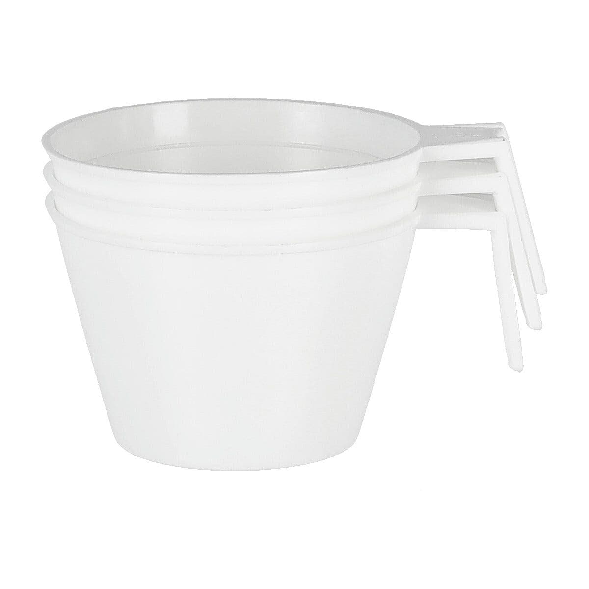 Desilitermål plast med håndtak, 3 x 1 dl
