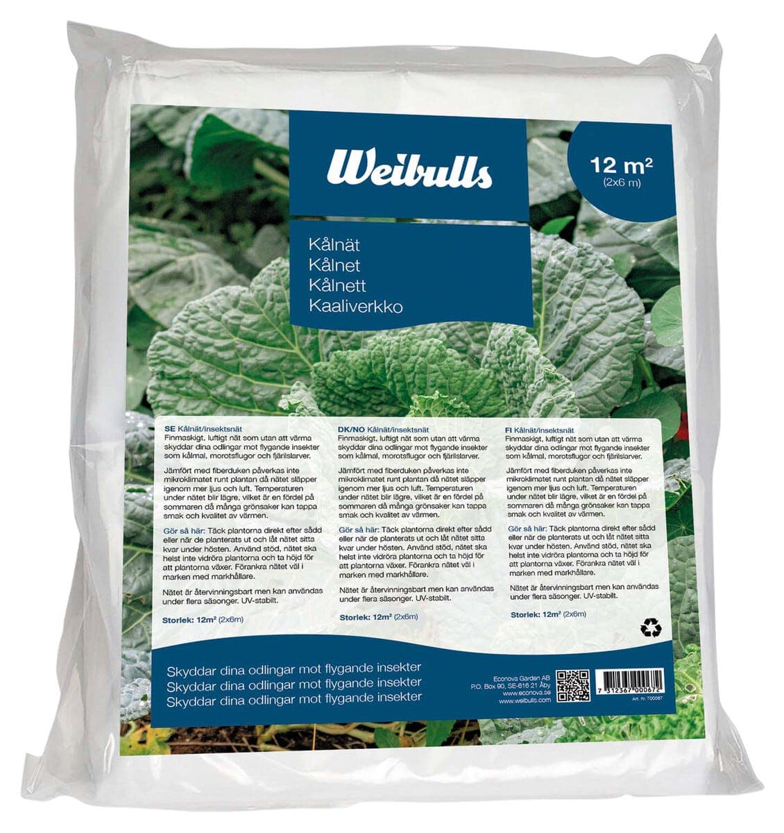 Weibulls kålnett 2 × 6 meter