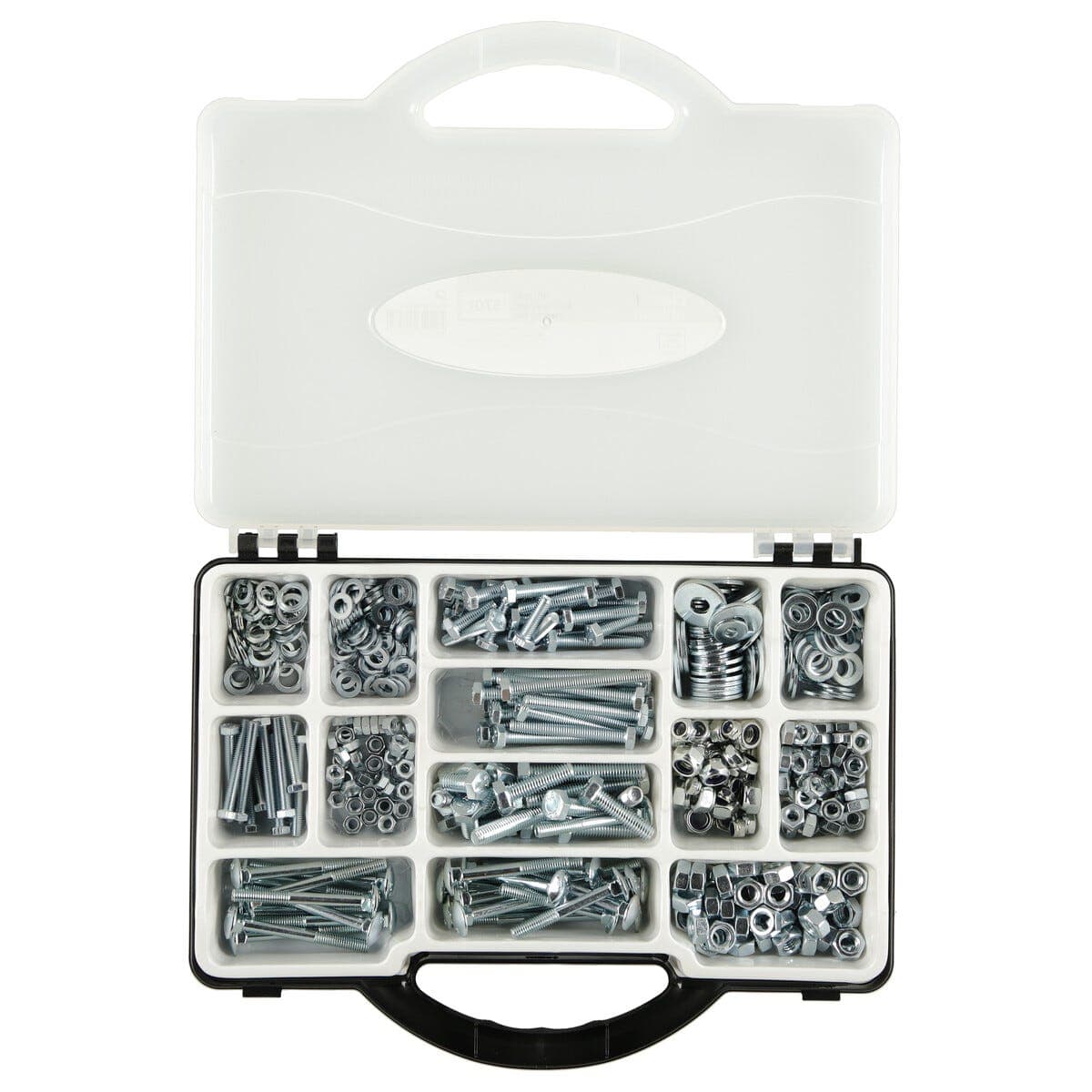 Skrue-, mutter- og skivesett