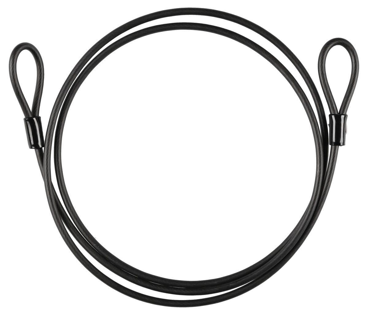 Låsvaier for sykkel og utemøbler svart, 8 mm, 2,5 meter