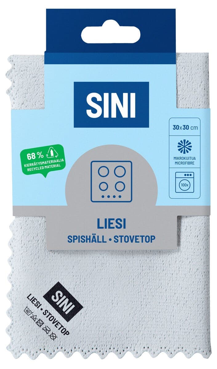 Sini mikrofiberklut til koketopp 30 x 30 cm, 1-pakning