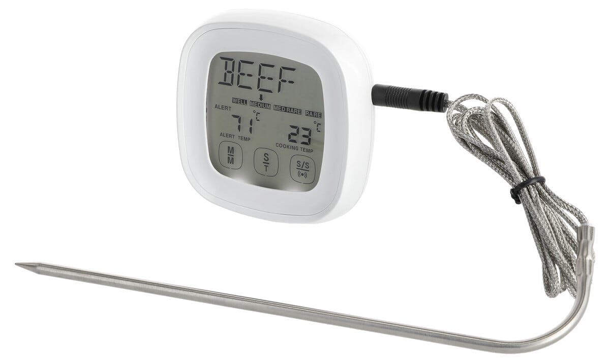 Digitalt ovnstermometer med berøringsdisplay og timer