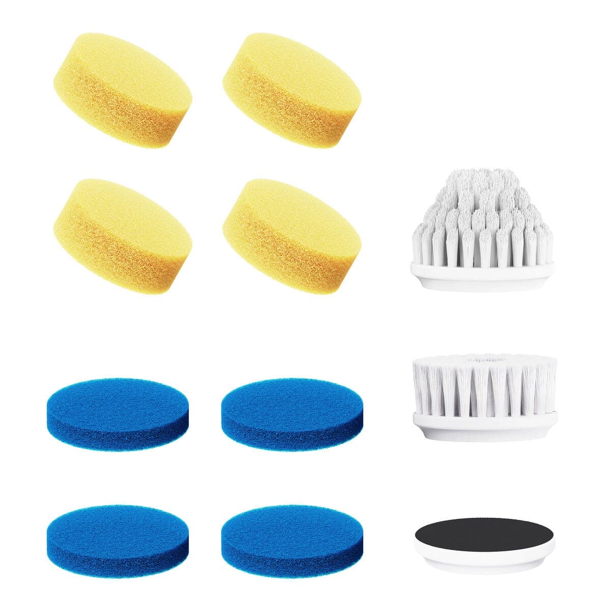 Refill elektrisk rengjøringsbørste, 8 svamper/2 børster
