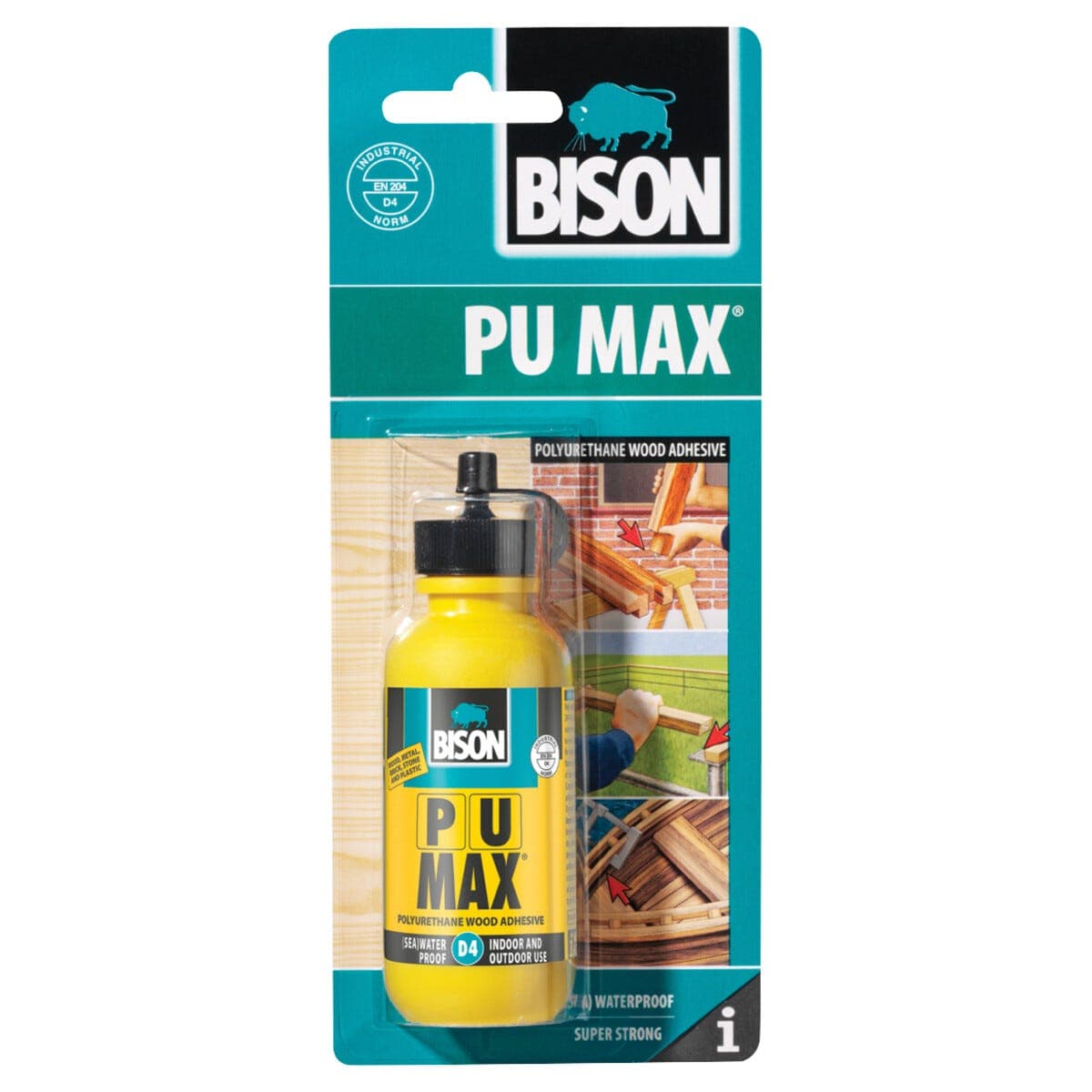 Bison PU Max D4 trelim utendørs, brun, 75 g