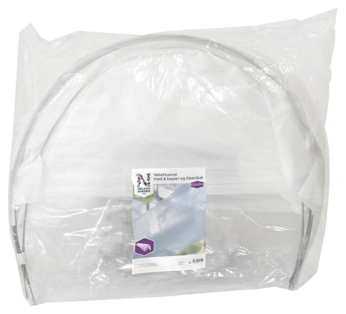 Nelson Garden tunneldrivhus fiberduk, 0,5 x 3 meter
