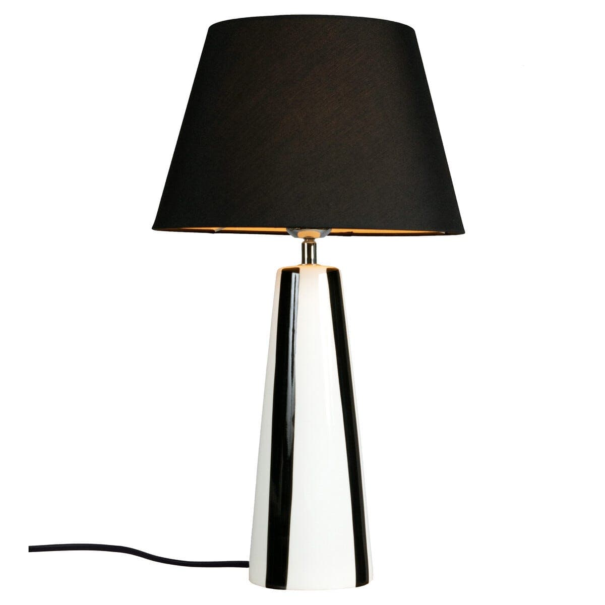 PR Home Leya bordlampe keramikk sort/hvit 54 cm