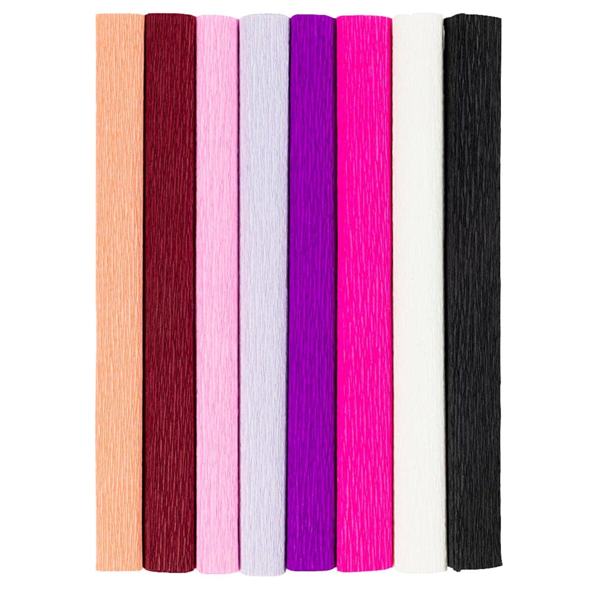 Creativ Company kreppapir strekkbart lilla/rosa 8-pakning