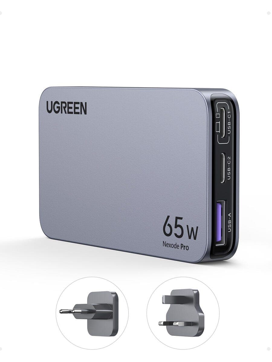 Ugreen Nexode Pro USB-C reiselader 65 W, 3 porter