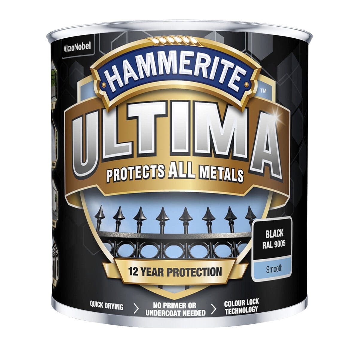 Hammerite Ultima blank metallmaling, 250 ml