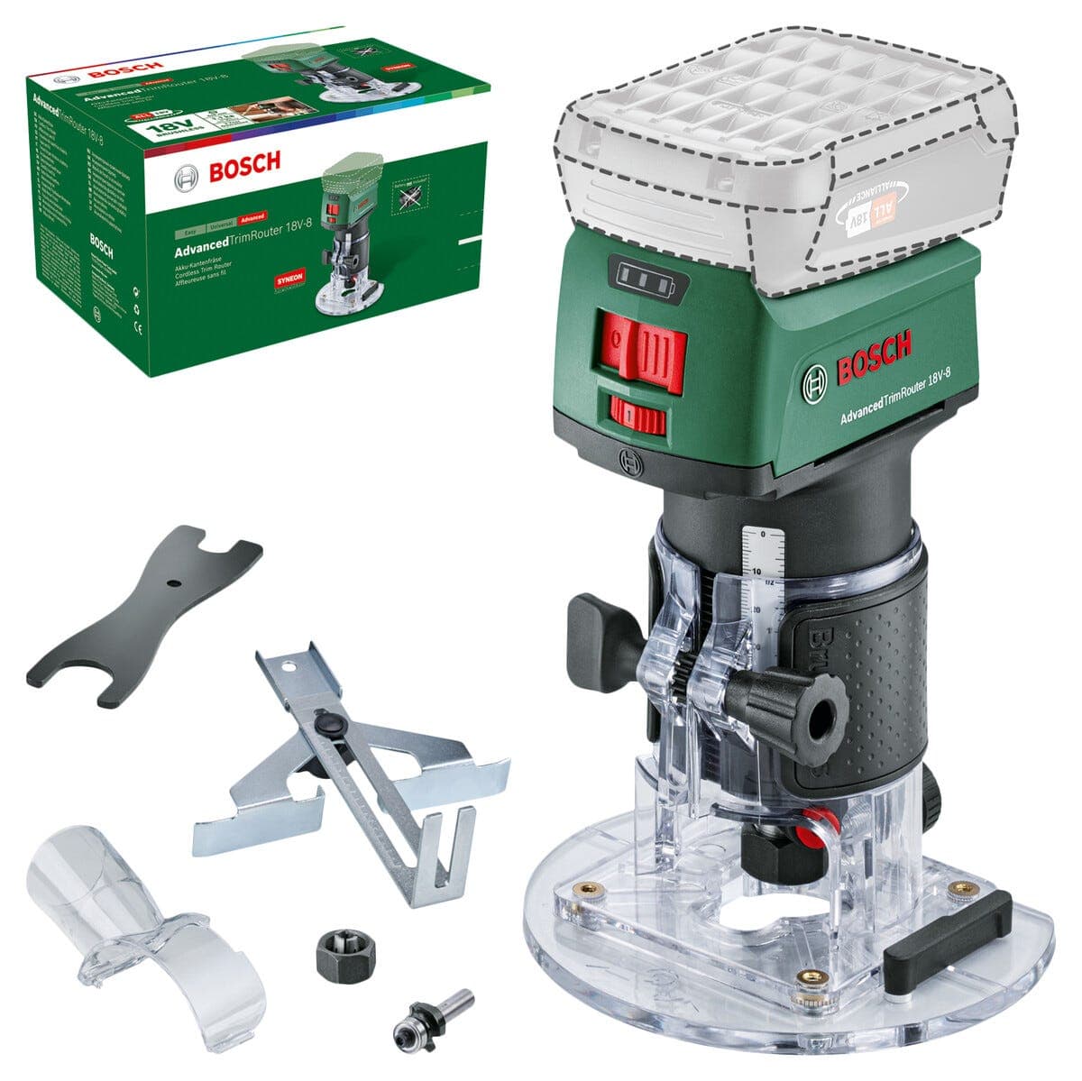 Bosch Advanced TrimRouter 18V-8, overfres