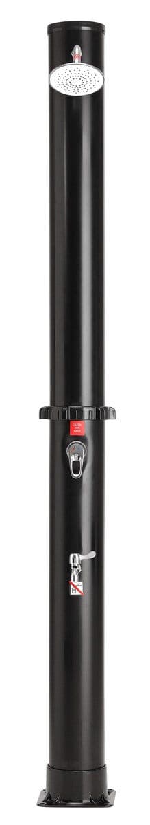 Soloppvarmet utedusj med fotdusj, 35 liter