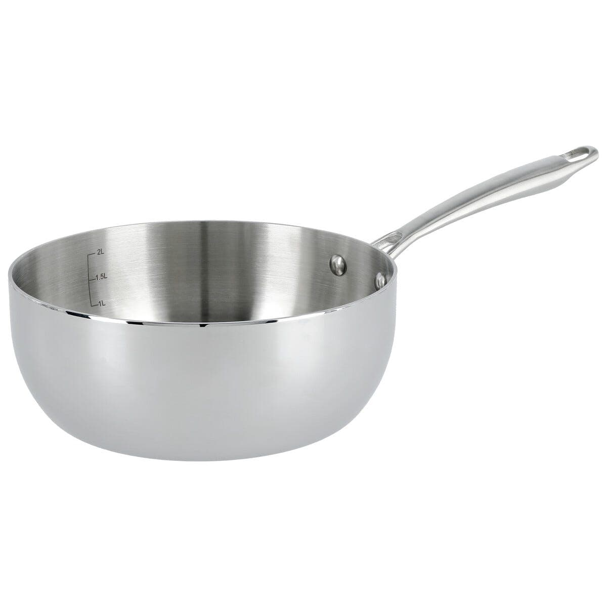 Sautépanne rustfritt stål Tri-Ply 2 liter, 20 cm