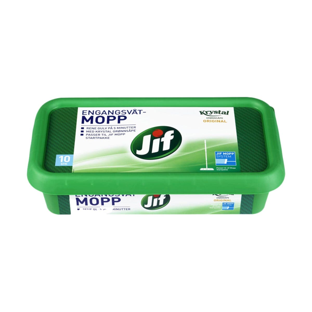 Jif Krystal engangsvåtmopp, refill 10-pakning